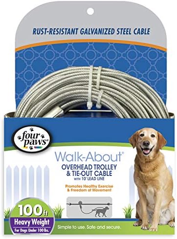 Four Paws Heavy Weight Trolley Exerciser Silver 100 Feet