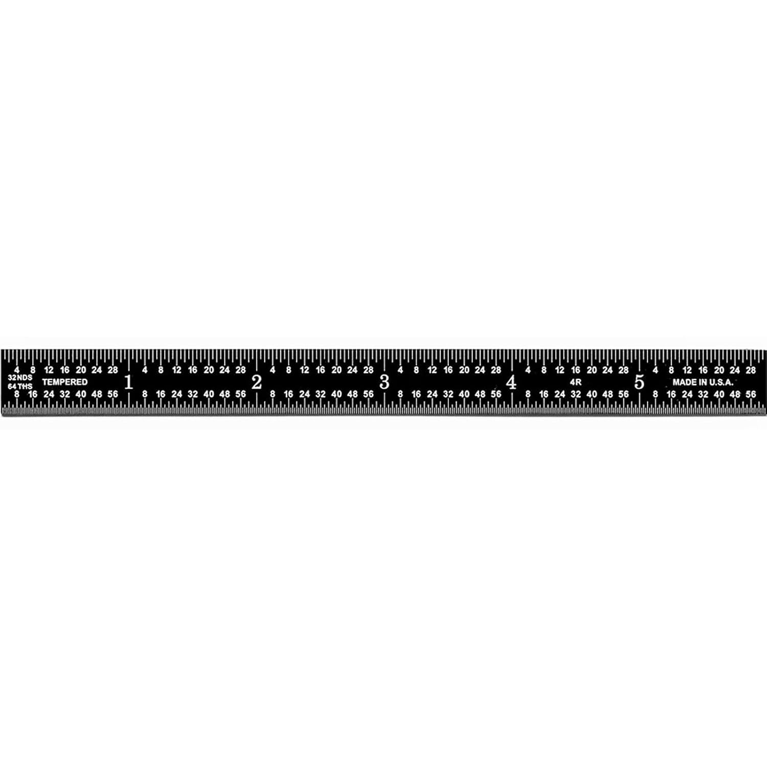 PEC Tools 12" Metal Ruler, Rigid, 4R Graduation, High Precision, Pack of 3
