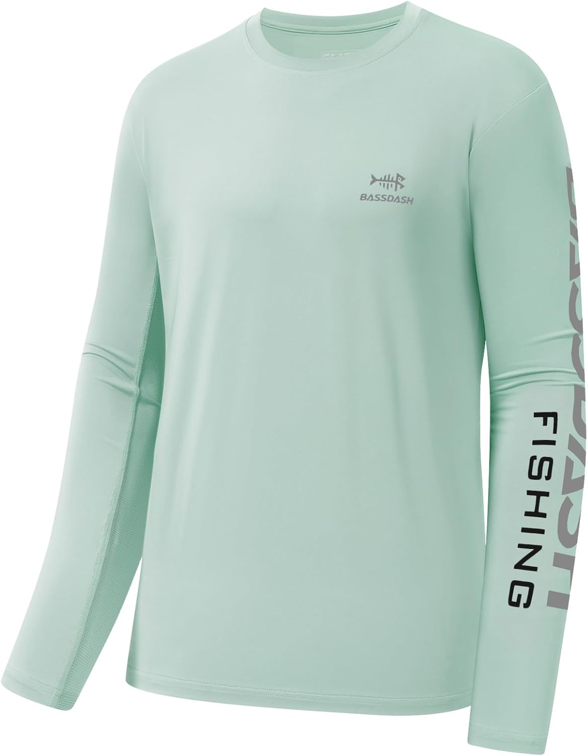 BASSDASH Fishing T Shirts for Men UV Sun Protection UPF 50+ Long Sleeve Tee T-Shirt