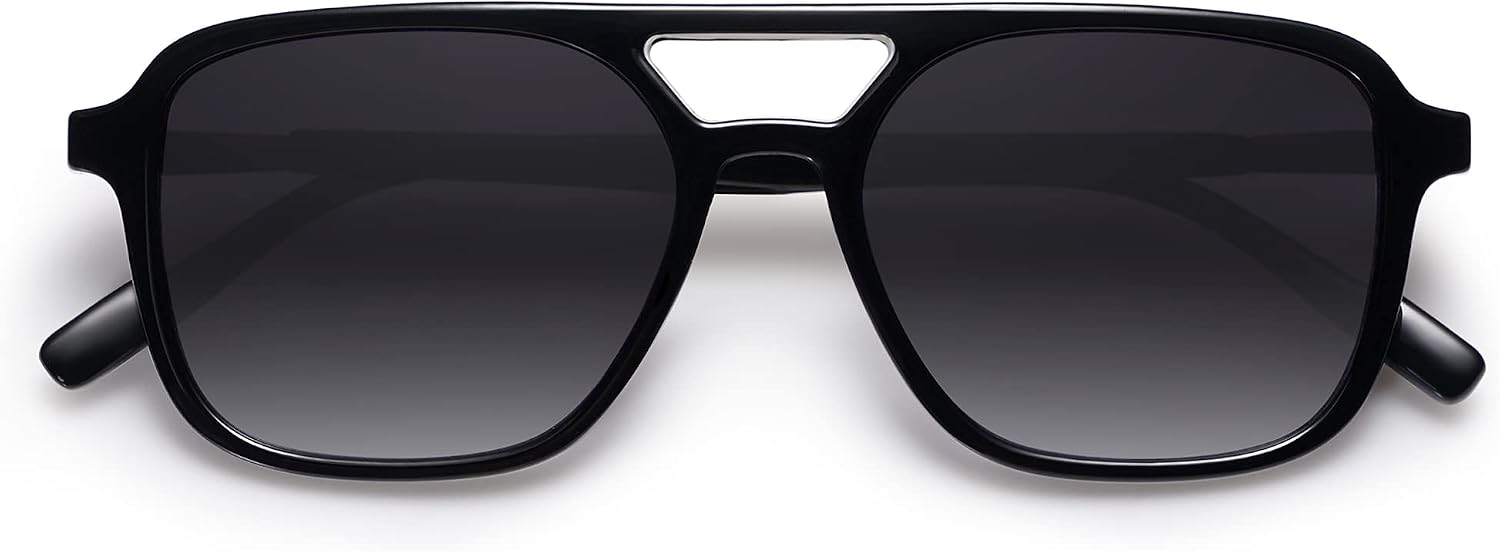 SOJOS Retro Aviator Sunglasses Womens Mens,Trendy Rectangle Shades SJ2202