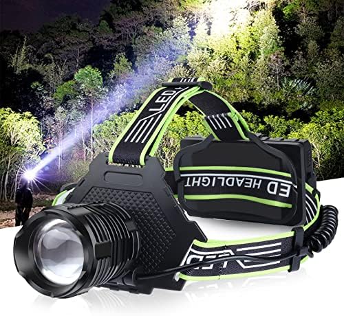 Bud K Rechargeable LED Headlamp, 1000 Lumens Super Bright Headlamp Flashlight with Motion Sensor, 5 Modes, 135°Adjustable, IPX7 Waterproof Head Lamp for Camping, Running, Climbing, Hiking