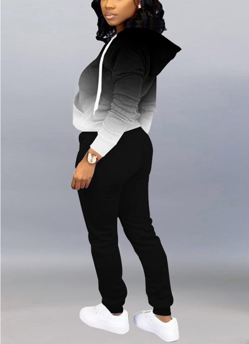 Mrskoala Two Piece Outfits for Women Tracksuit Sweat Suits Workout Sets Loungewear with Pocket