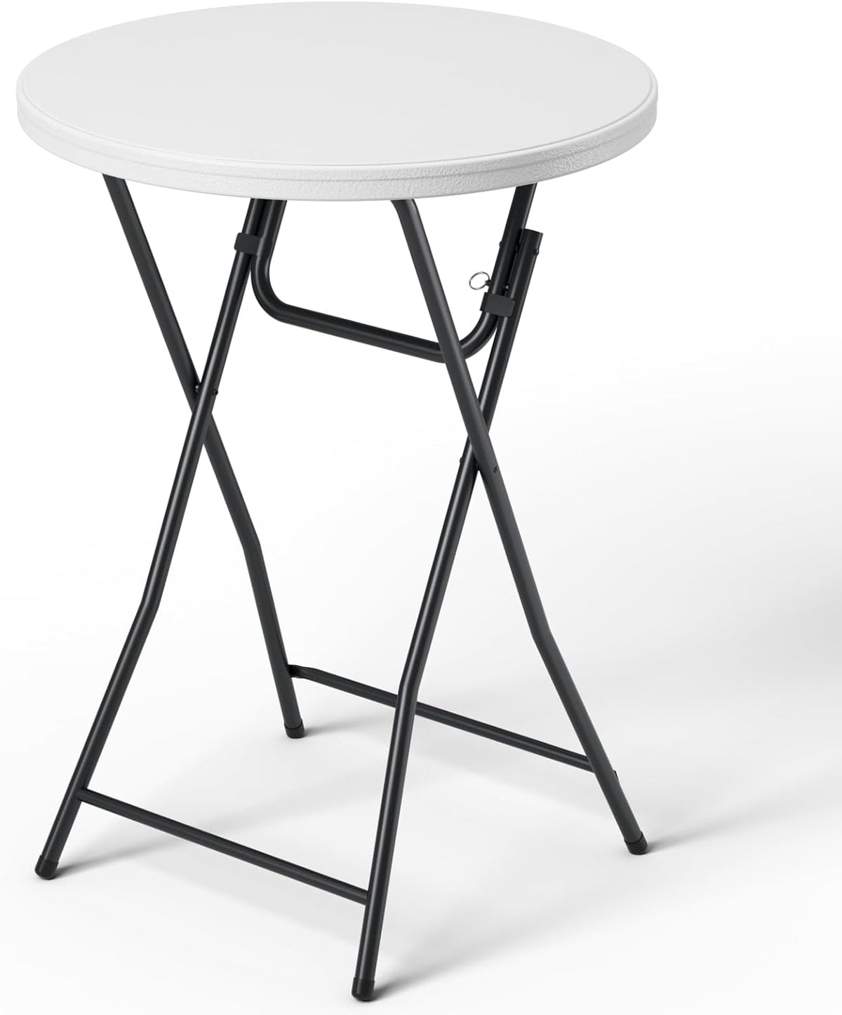 Folding Table, 32 Inch Foldable Cocktail Bar, High Top Round Folding Tables No Assembly, Portable Bistro & Commercial Furniture for Wedding, Banquet, Party, Indoor Outdoor Use