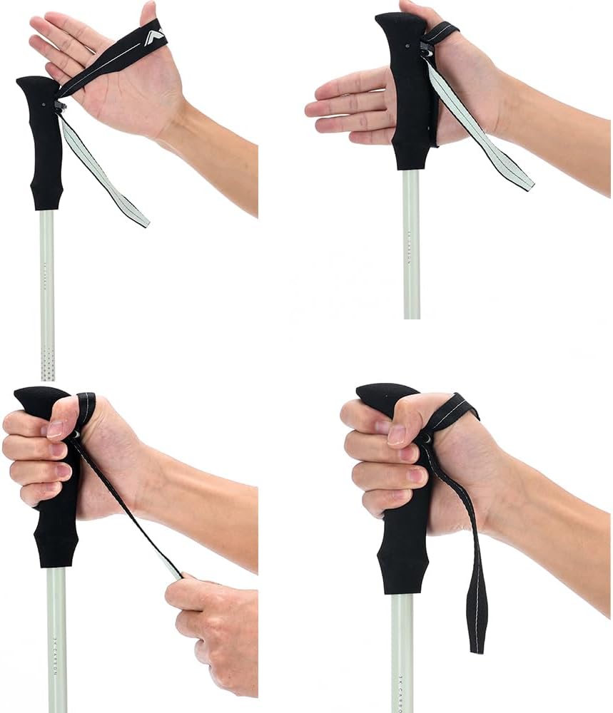 2pcs Ultralight Trekking Poles Adjustable Folding Walking Sticks 22.4-47.2"