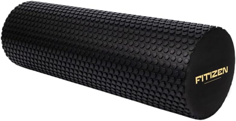 Fitizen Foam Roller – Muscle Massage Rehab Stiff Back Pain Physical Therapy Deep Tissue Firm Exercise Equipment Home Gym Stress Yoga Pilates for The Fit Citizen by FitNation