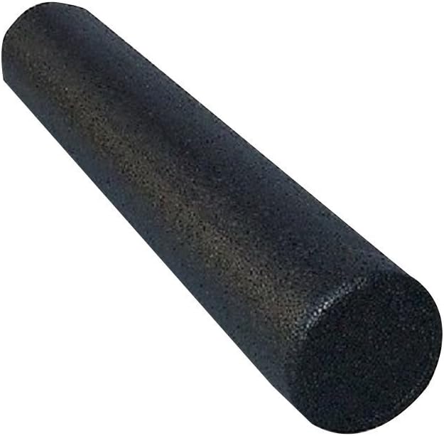 CanDo Black Composite High-Density Foam Rollers for Muscle Restoration Massage Therapy Sport Recovery and Physical Therapy 6" x 12" Half-Round