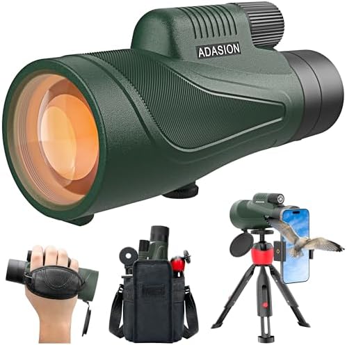 12x54 Monoculars for Adults High Powered with Tripod Phone Adapter and Bag