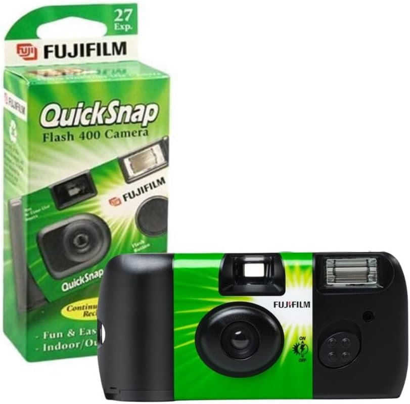 Fujifilm QuickSnap Flash 400 One Time Use 35mm Camera with Flash, 27 Exposu
