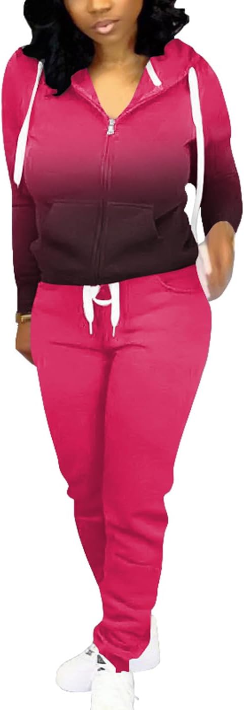 Mrskoala Two Piece Outfits for Women Tracksuit Sweat Suits Workout Sets Loungewear with Pocket