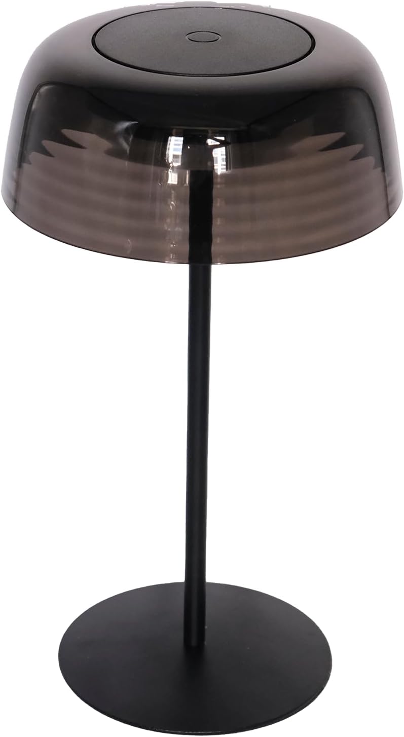 Artistic Cordless Table Lamp, Rechargeable&Waterproof (Black)