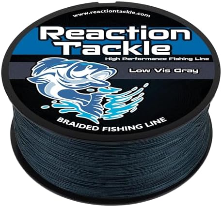 Reaction Tackle Braided Fishing Line - Pro Grade Power Performance for Saltwater or Freshwater Fish - Colored Fishing Line Braid for Extra Visibility
