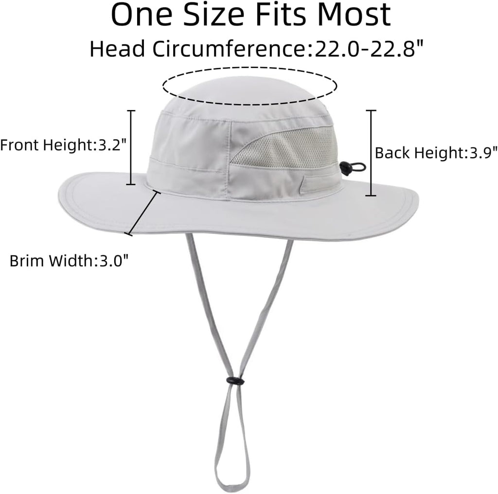 Connectyle Women's UPF 50+ Sun Hat UV Protection Wide Brim Bucket Hat Summer Beach Hats Fishing Hiking Outdoor Safari Hats