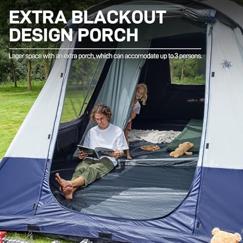 EVER ADVANCED 8 Person Blackout Design Cabin Tent