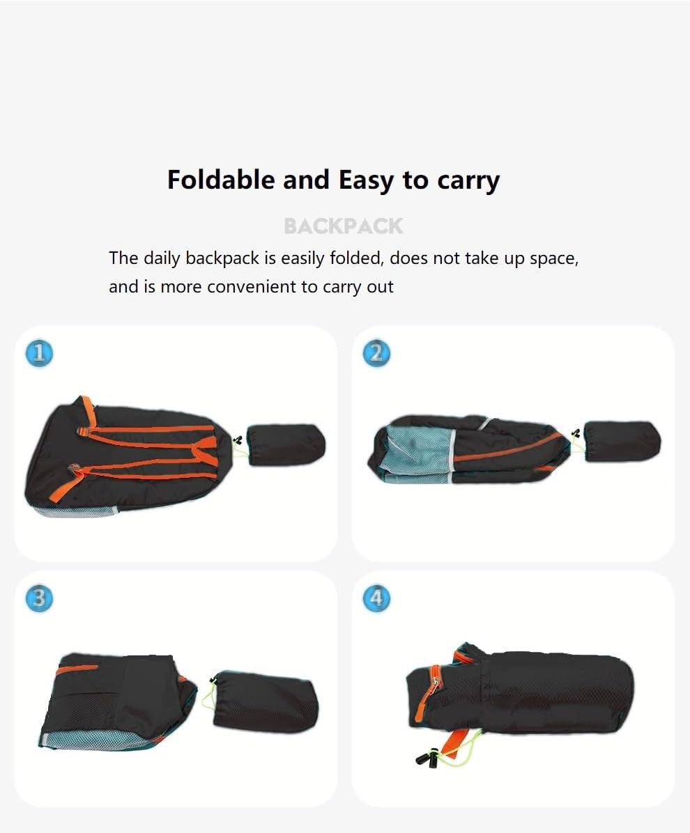 levayhill 25L Foldable Hiking Backpack,Small Packable Daypack,Dark Blue