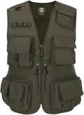 Hbufnha Outdoor Fishing Hunting Vest Multi Pockets Work Cargo Jacket