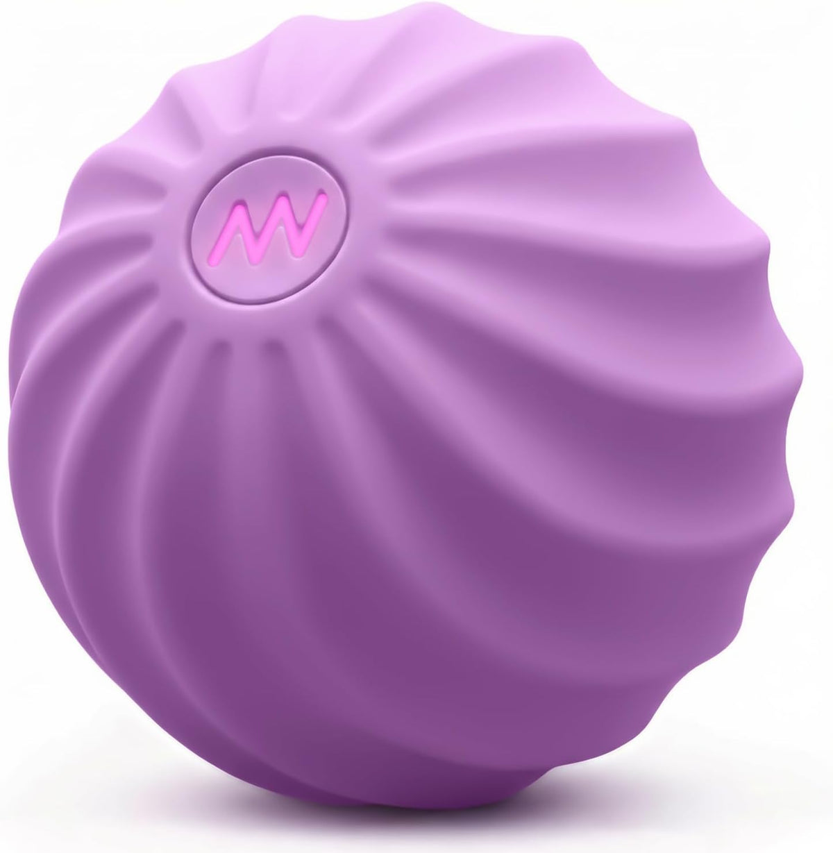 2.4" Mini Electric Vibrating Massage Ball, 10-Speed Fitness Yoga Massage Roller for Palm, Hand, Foot, Leg, Neck, Back, Multi-Directional Massage Ball (Lavender)