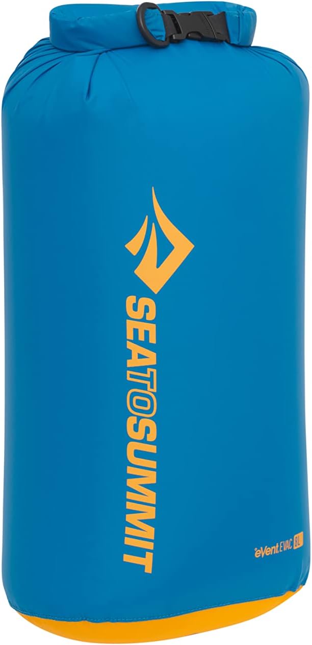 Sea to Summit eVac Compression Dry Bag, Roll-Top, 8 Liter, Turkish Tile Blue