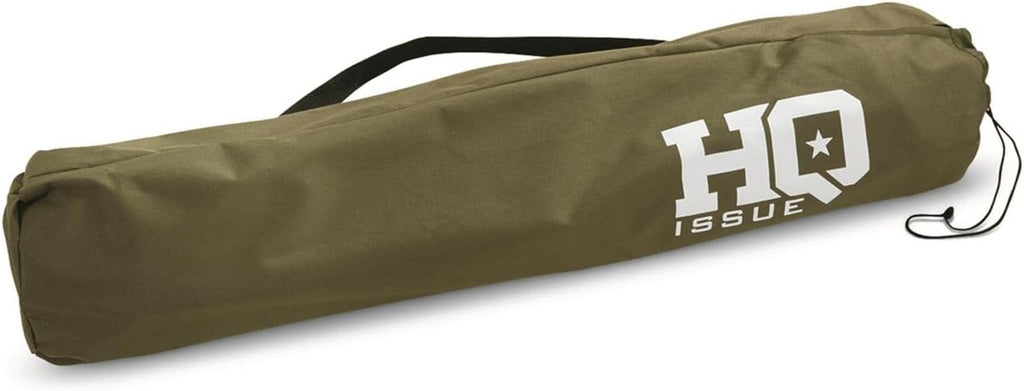 HQ ISSUE Camping Cot for Adults, Heavy-Duty Comfortable Military Army Style Portable Folding Sleeping Camp Tent Bed with Carry Bag, 225-lb Capacity