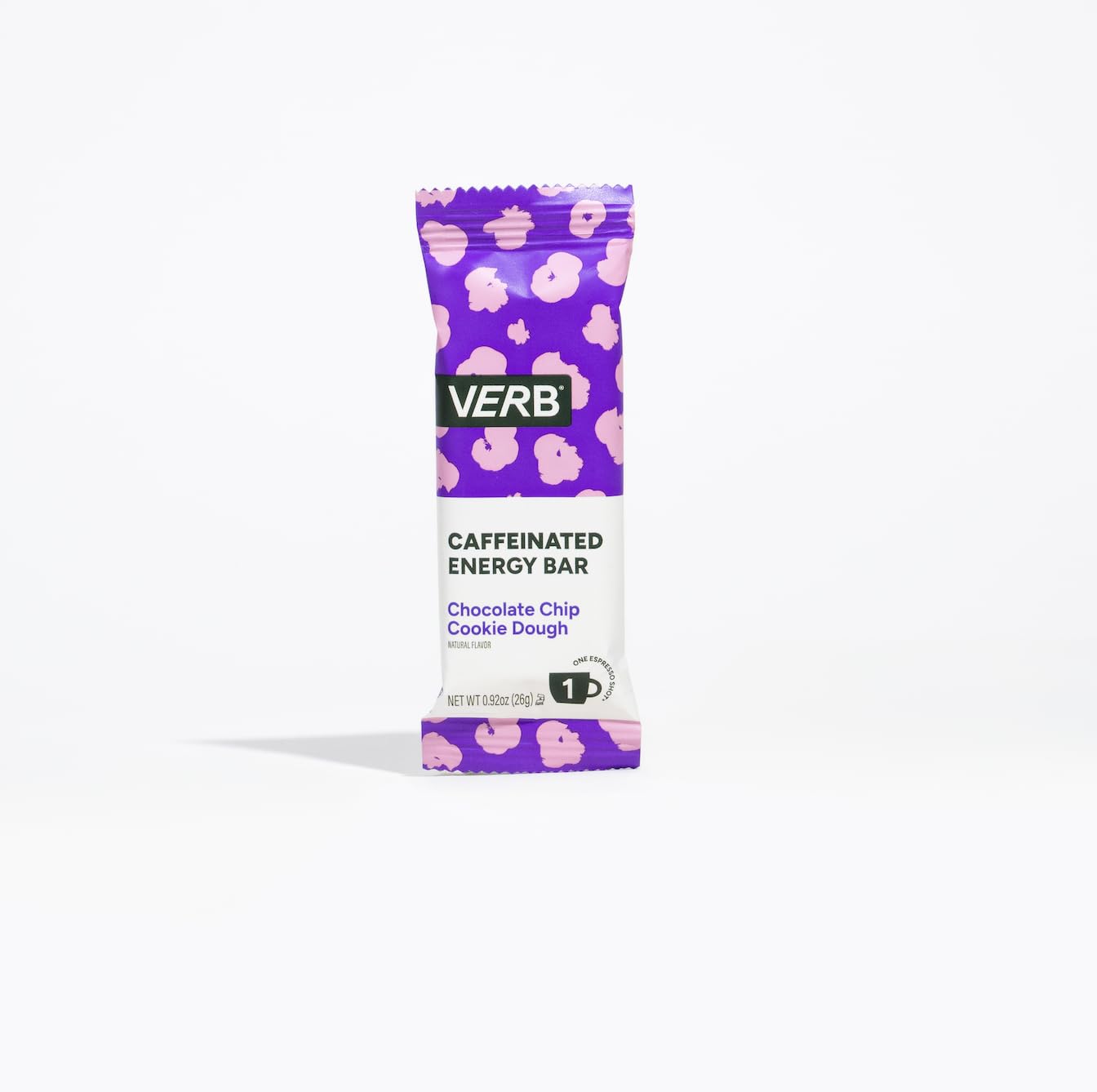 Verb Caffeinated Energy Bars Chocolate Chip Cookie Dough (26g, Pack of 16)