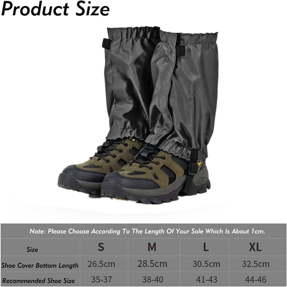 Ankle Gaiters,Lightweight Adjustable Leg Gaiters for Men Women, Waterproof Hiking Gaiters for Snow,Trail Running,Hiking,Hunting,Walking,Skiing