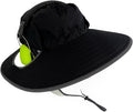 SPF 50+ Bucket Hat Compatible with Ear Protection Headphones – Sun Protection Hat for Lawn Mowing, Construction, Yard Work