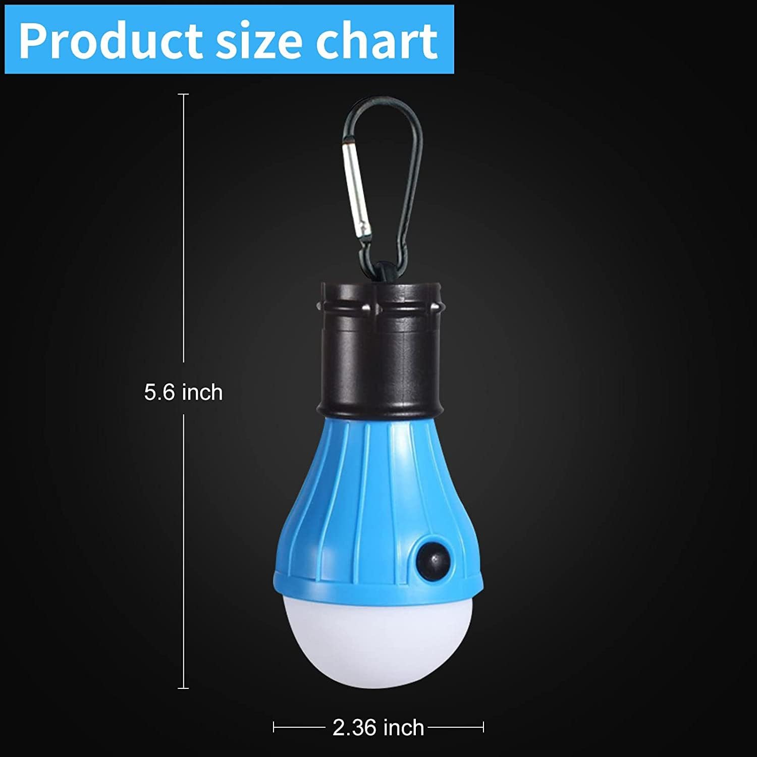 LED Camping Tent Lantern, Portable Outdoor Waterproof Emergency Light Bulb