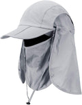 CRISTGEE Foldable Sun Cap, Fishing Hats, UPF 50+ Protection Caps with Face Mask Neck Flap