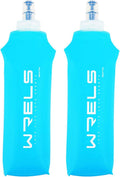 WRELS TPU Soft Flask Lightweight Portable Reusable Water Bottle,BPA Free Collapsible Flask for Hydration Pack in Running Hiking Cycling and Marathon