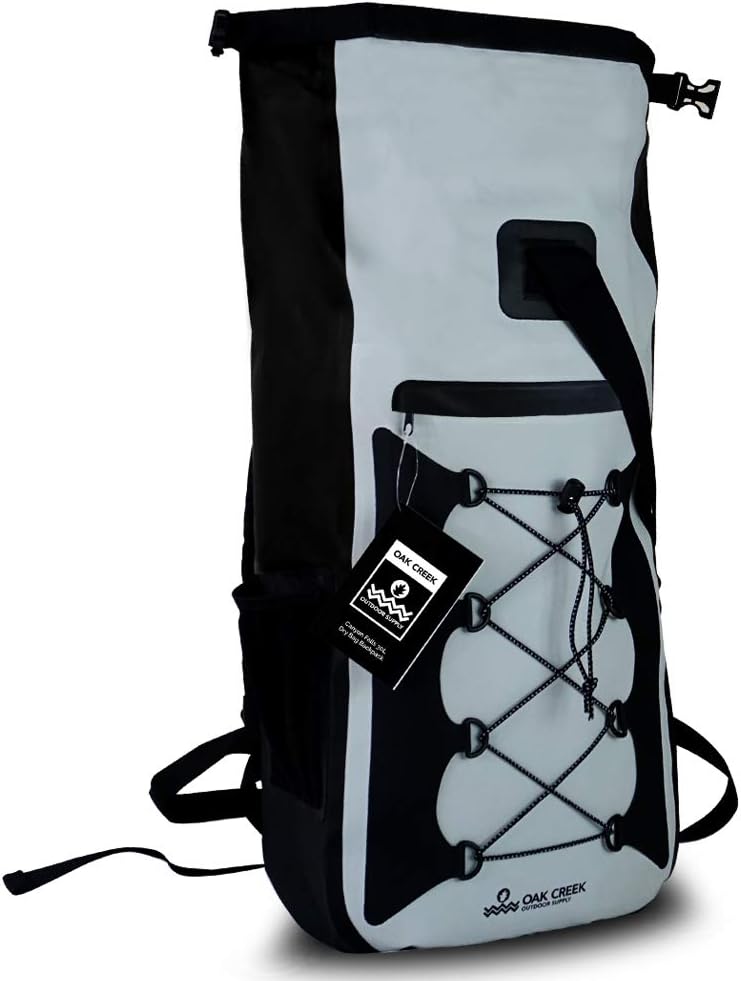 Oak Creek Canyon Falls 30L Dry Bag Backpack. Premium Waterproof Backpack with Padded Shoulder Straps. PVC Construction. Keep Your Gear Dry
