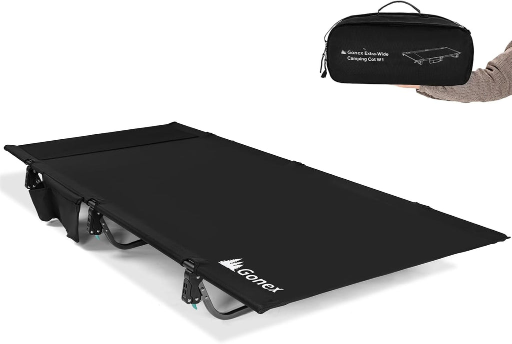 Gonex 31" Wide Camping Cot Lightweight Folding Portable Camp Cot for Adult
