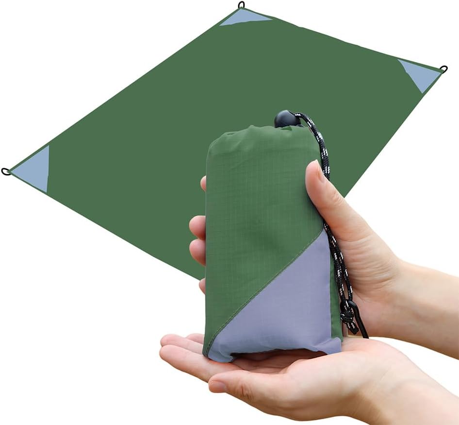 Pocket Picnic Blanket, Compact Lightweight Tarp for Camping
