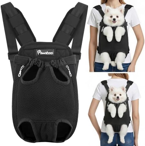 Pawaboo Dog Backpack Carrier, Front Chest Carrier for Small Dogs