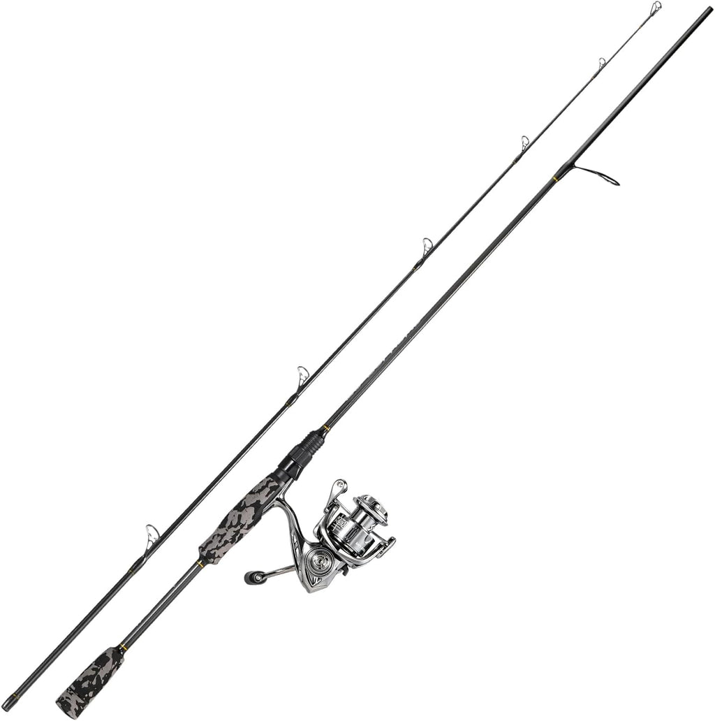 Sougayilang Fishing Rod and Reel Combo, Stainless Steel Guides Fishing Pole with Spinning Reel Combo for Bass Fishing