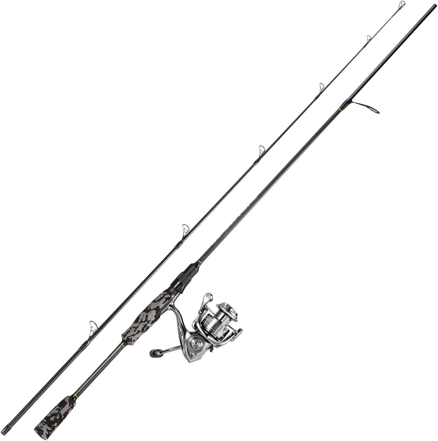 Sougayilang Fishing Rod and Reel Combo, Stainless Steel Guides Fishing Pole with Spinning Reel Combo for Bass Fishing