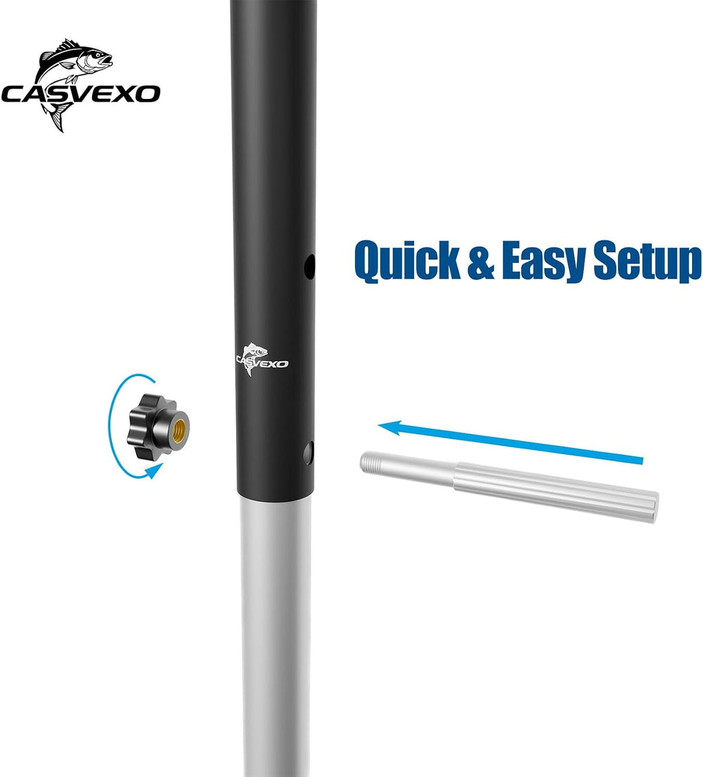 1/2 Pack Aluminum Sand Spikes for Surf Fishing, Beach Fishing Rod Holder, Telescopic and Portable, 2-Stage Adjustable, with Storage Bag