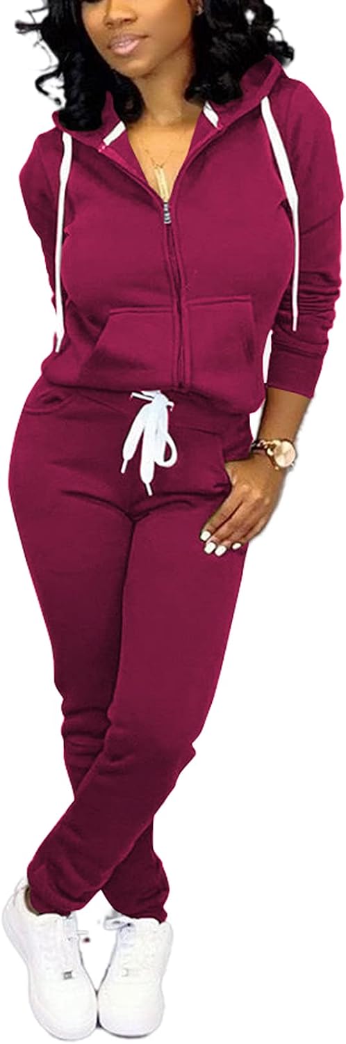 Mrskoala Two Piece Outfits for Women Tracksuit Sweat Suits Workout Sets Loungewear with Pocket