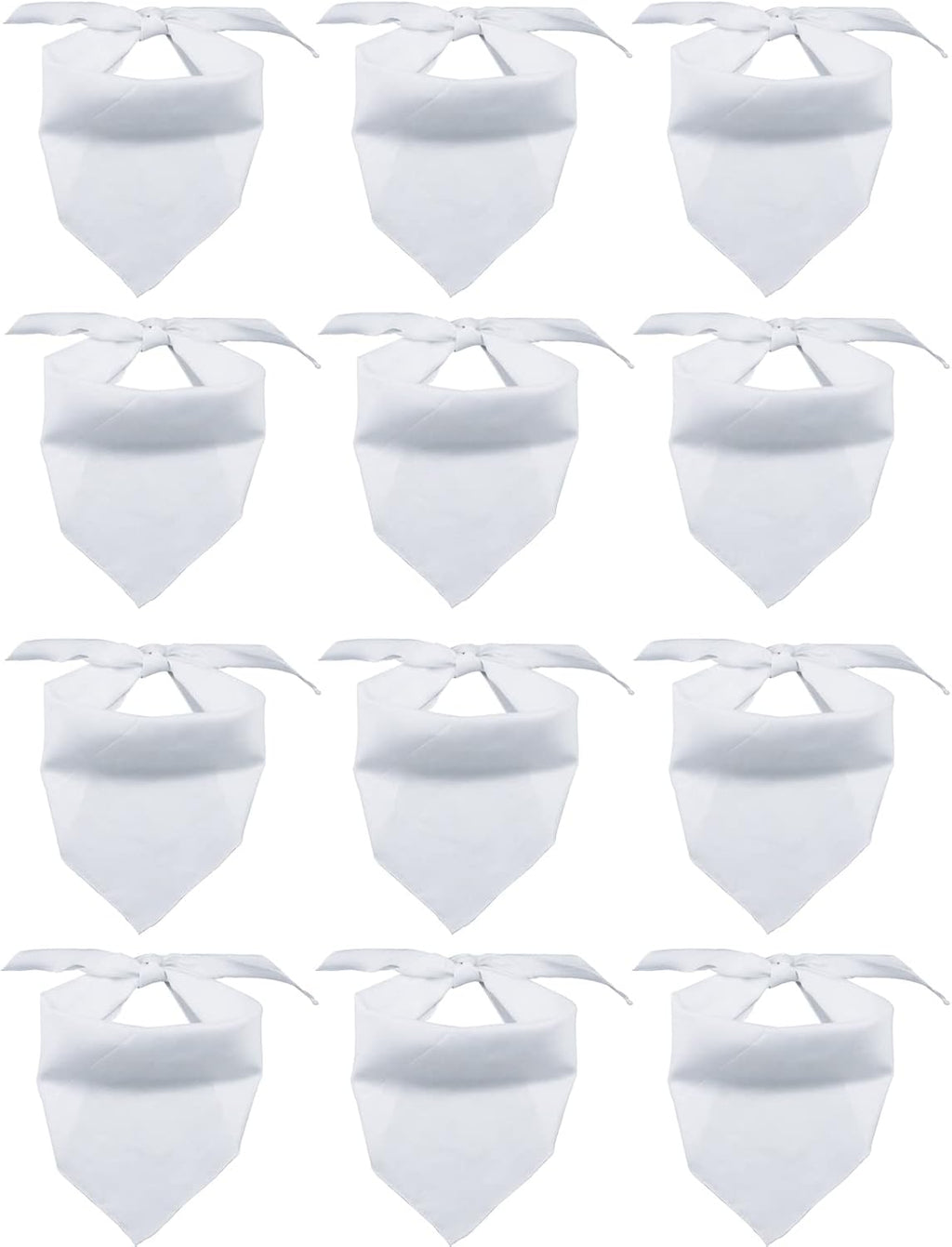 24 Pieces Sublimation Pet Bandanas White Heat Transfer Triangle Dog Scarf Blank Big Washable DIY Polyester Dog Bibs Kerchief Apparel Accessories for Dogs Puppy Cats (White-24Pack)