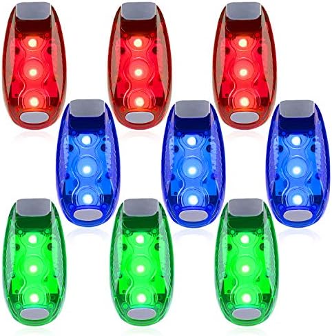 9 Pack LED Safety Lights, Clip-On Flashing Strobe Lights for Night