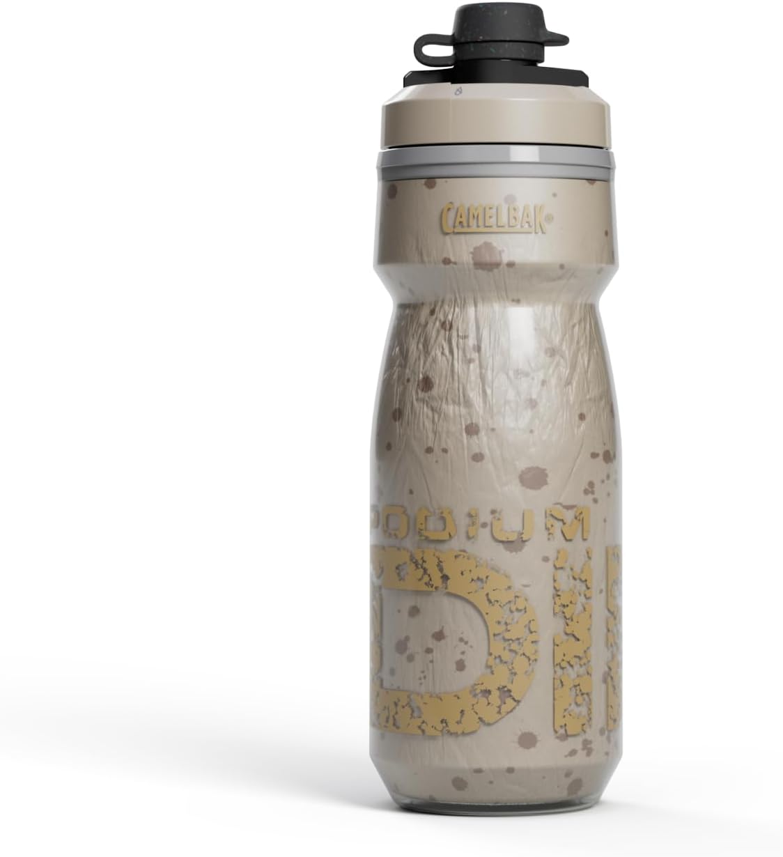 CamelBak Podium Dirt Series Chill Insulated Mountain Bike Water Bottle, Mud Protected Nozzle with Cold Retention, 21oz, White