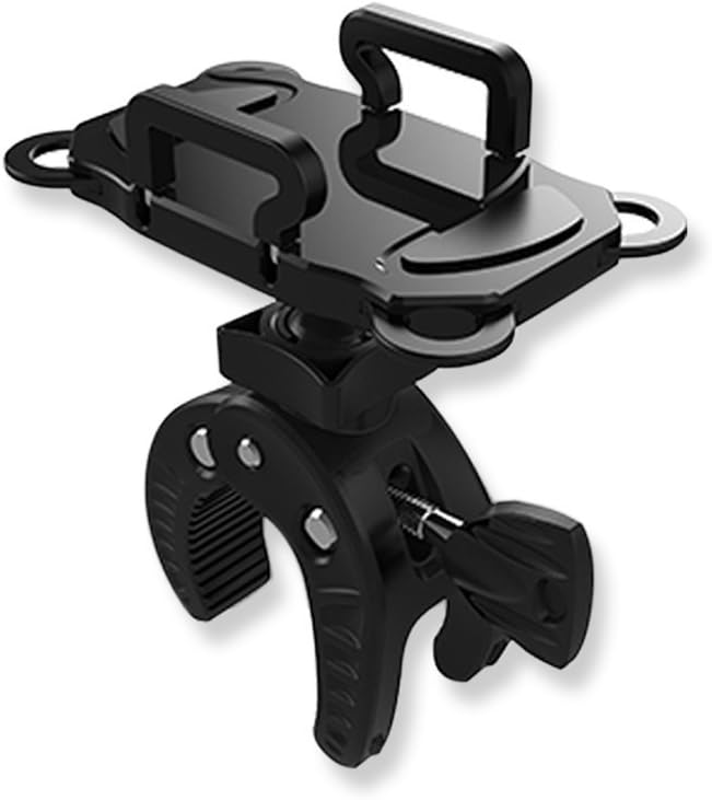 Bike Mount, Bike Phone Mount Motorcycle Baby Carriage Bicycle Cell Phone Holder Cradle with Rubber Strap 360 Degree Rotate for iPhone X,8,7 6s Plus 5s 5SE,Galaxy (Blue)