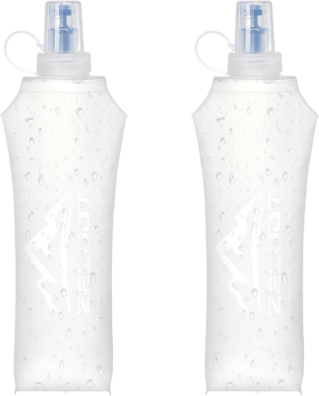 Zelvot 2 Pack Running Vest Collapsible Water Bottle, TPU 500ml Soft Flask