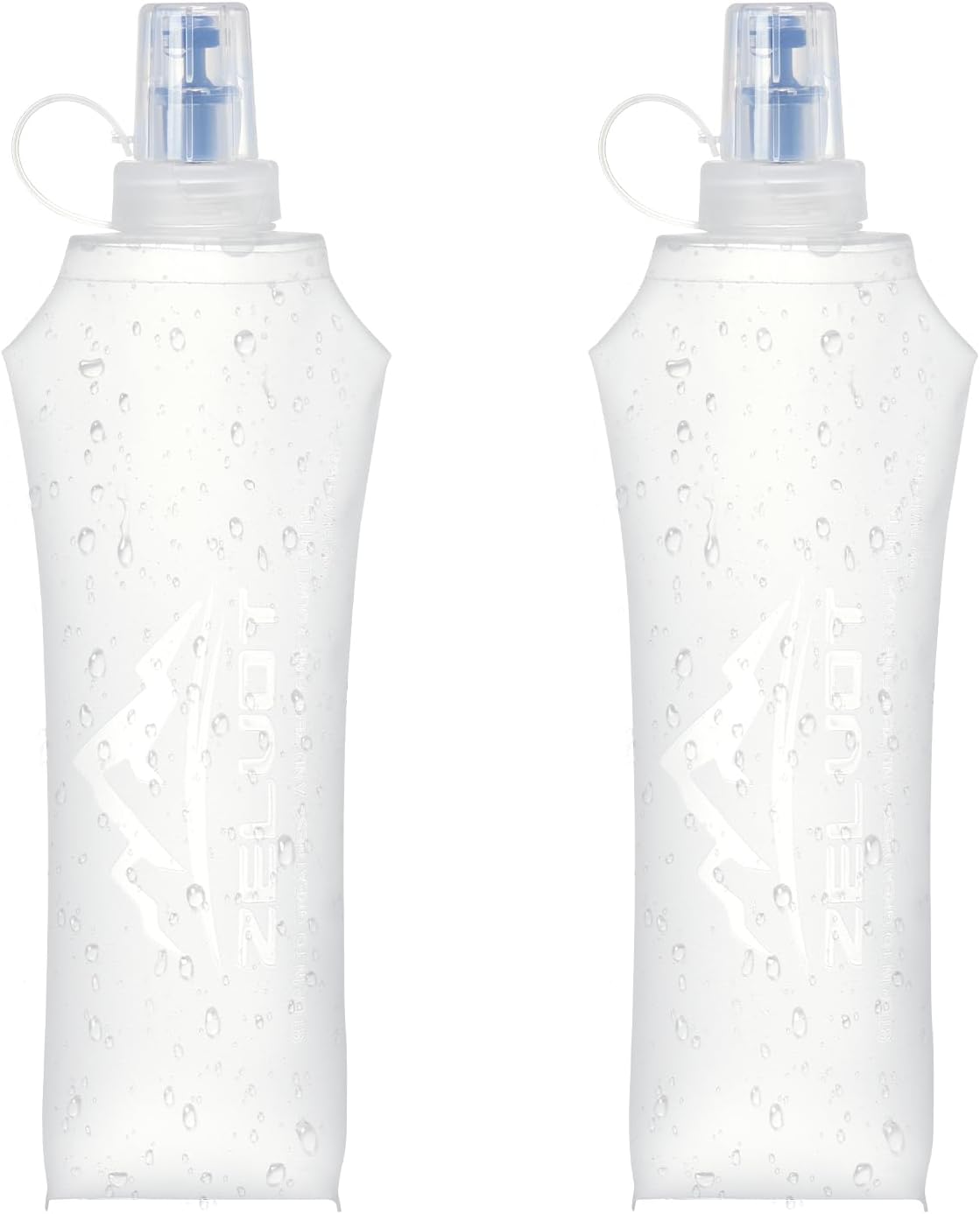 Zelvot 2 Pack Running Vest Collapsible Water Bottle, TPU 500ml Soft Flask