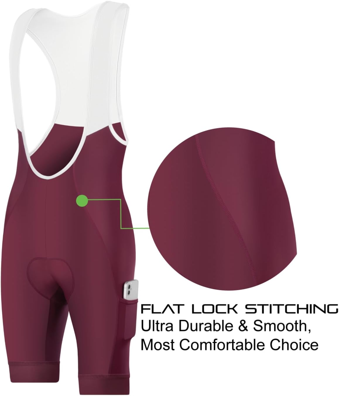 CEROTIPOLAR Men's Cycling Bib Shorts with 4D MaxCool Pad, Ergonomic Cut