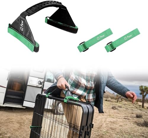 FXW Easy Carry Straps for Dog Playpen, Designed for RV Trips, Green