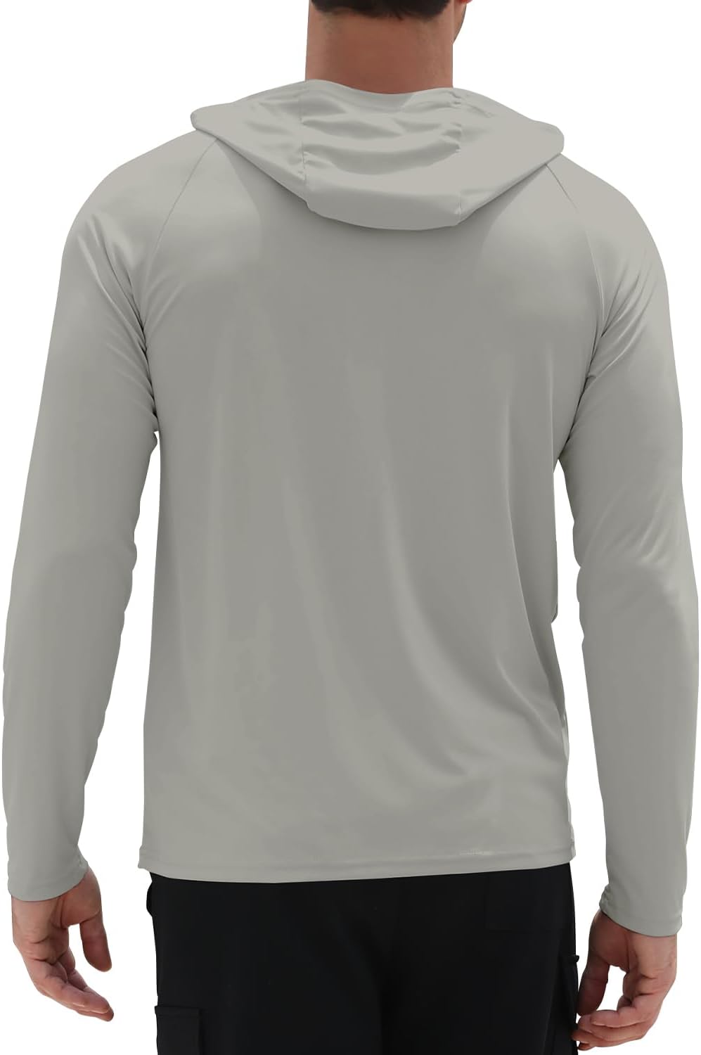Mens UPF 50+ Sun Hoodie UV Protection Long Sleeve Swimming Rash Guard SPF Quick Dry Fishing Shirt for Outdoor Sports