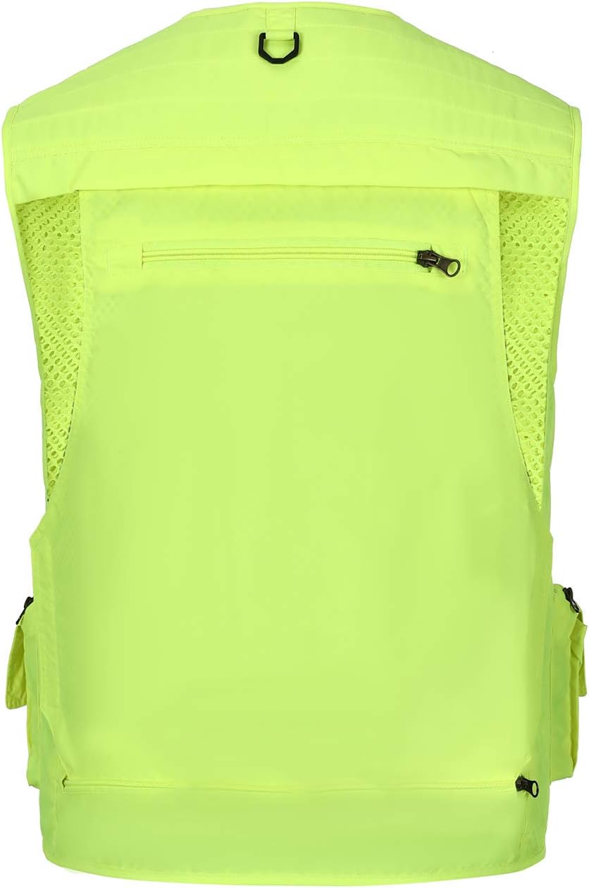Hbufnha Outdoor Fishing Hunting Vest Multi Pockets Work Cargo Jacket