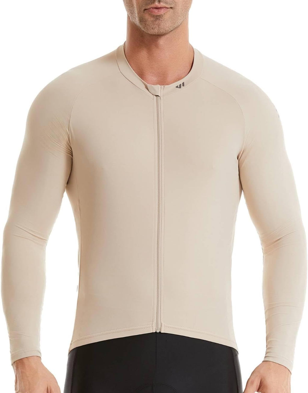 Wulibike Cycling Jersey Men Long Sleeve, Road Bike Jerseys Full Zipper with Pockets, Suitable for Spring and Autumn