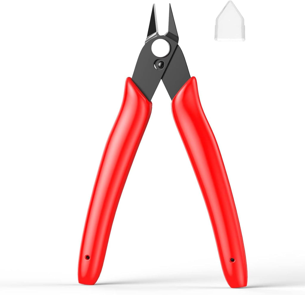 10 Pack Small Wire Cutters for Jewelry Making 5 Inch Model Nippers Filament 3d Print Snips Zip Tie Flush Cutter for Soft Copper Wire, Crafts, Floral, Electronics, Black