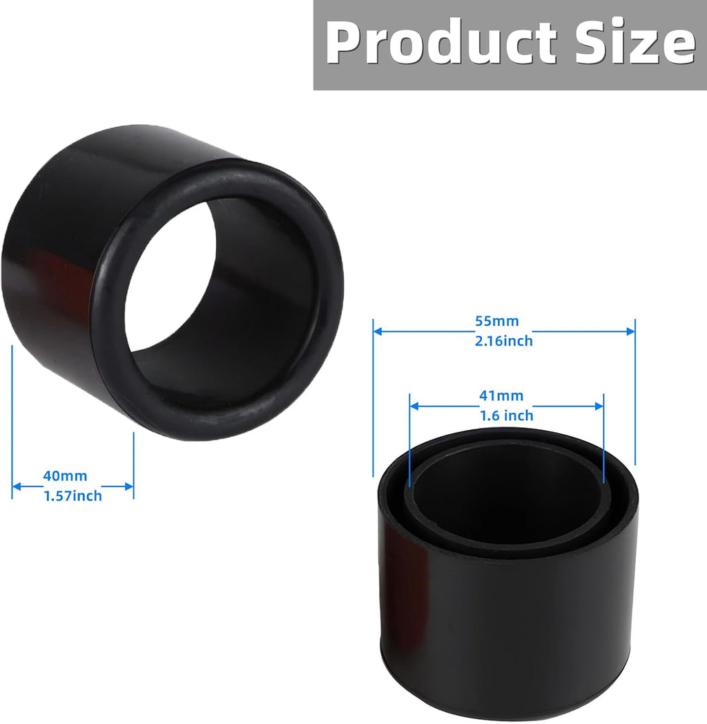 8 Pcs Black Silicone Fishing Rod Holder Tube Cap Kit Fit for Fishing Rod Pole Rest Rack Insert Protectors Fishing Cart Accessories