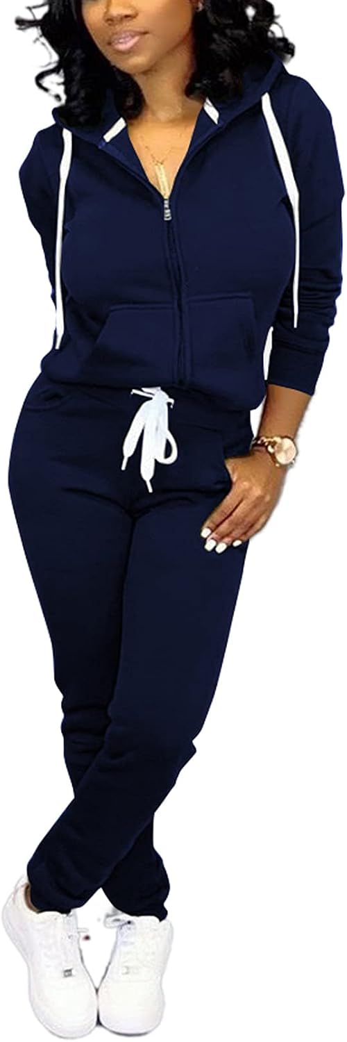 Mrskoala Two Piece Outfits for Women Tracksuit Sweat Suits Workout Sets Loungewear with Pocket